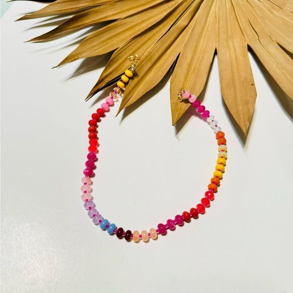 Summer beaded necklace S689 - Picture 2 of 3